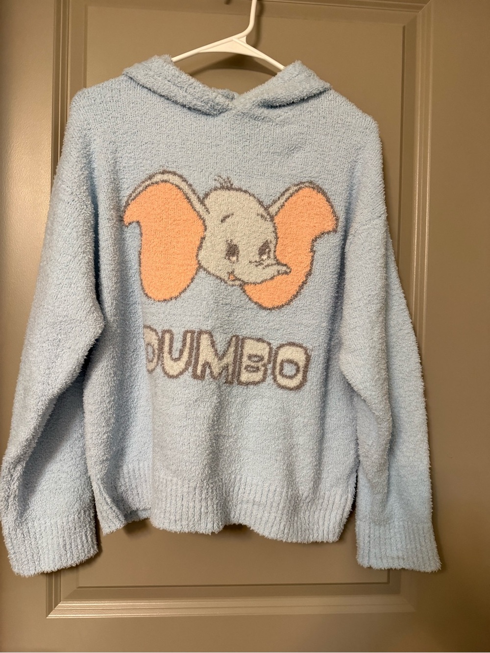 Disney Light Blue Dumbo Hooded Pullover with Peach Ears